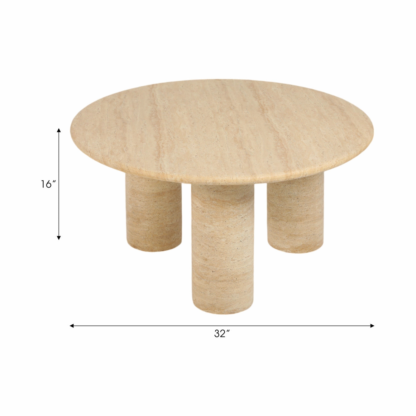 Ivory Concrete Round Coffee Table