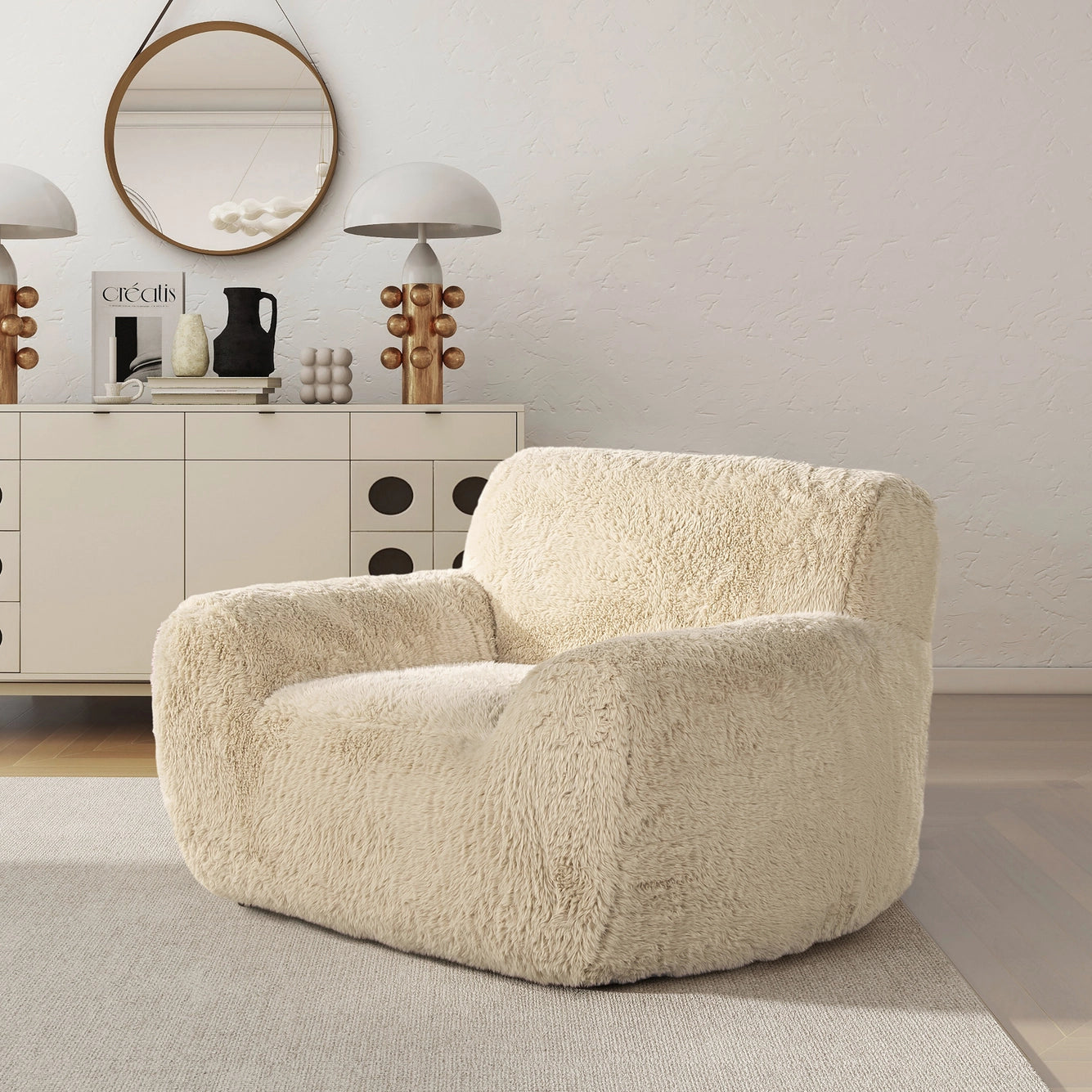 Summit Faux Mongolian Sherpa Chair