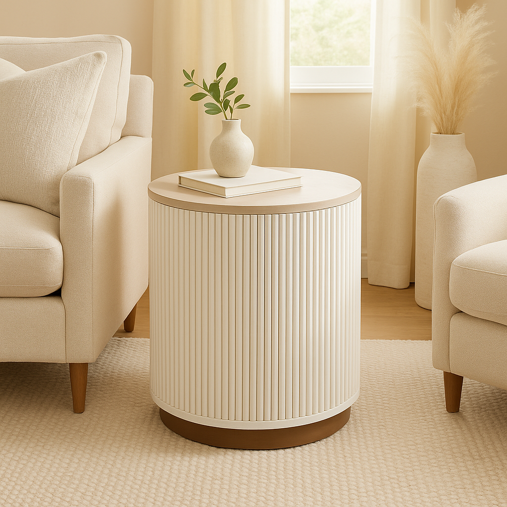 Cove side table with storage