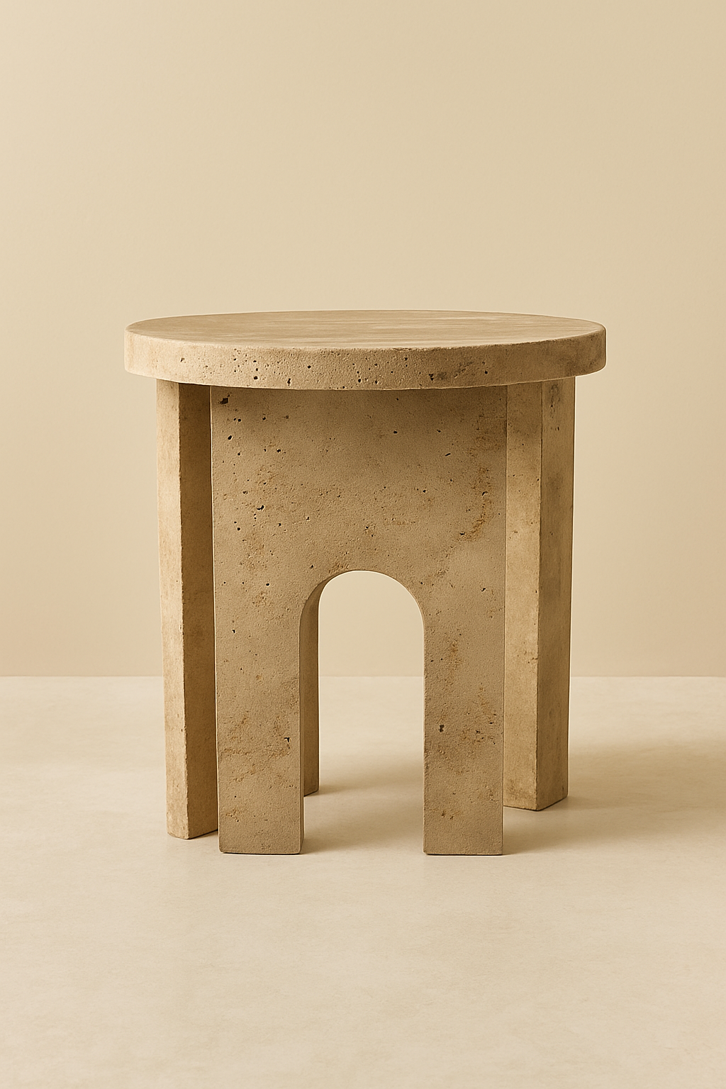 Lucca Travertine Side Table