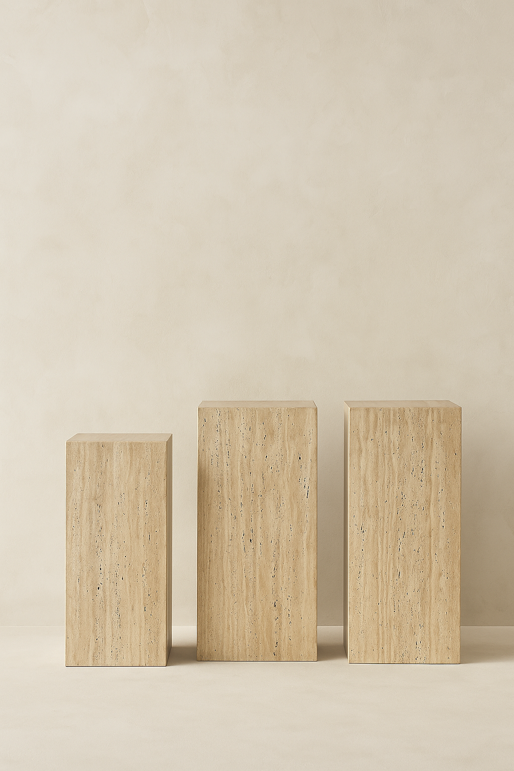Natural Travertine Pedestal Table