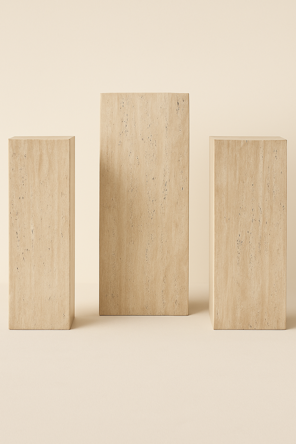 Natural Travertine Pedestal Table
