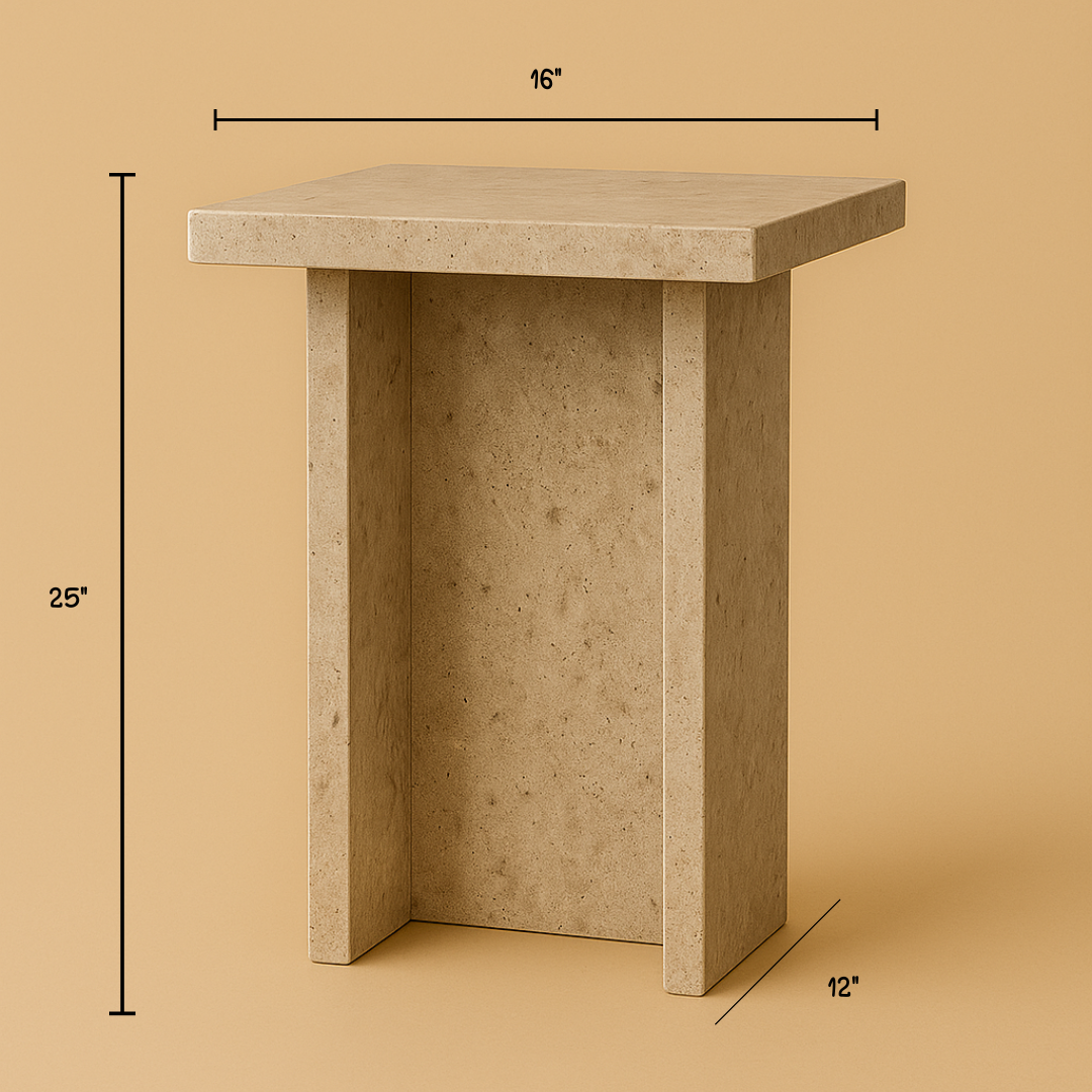 Milo Travertine Side Table
