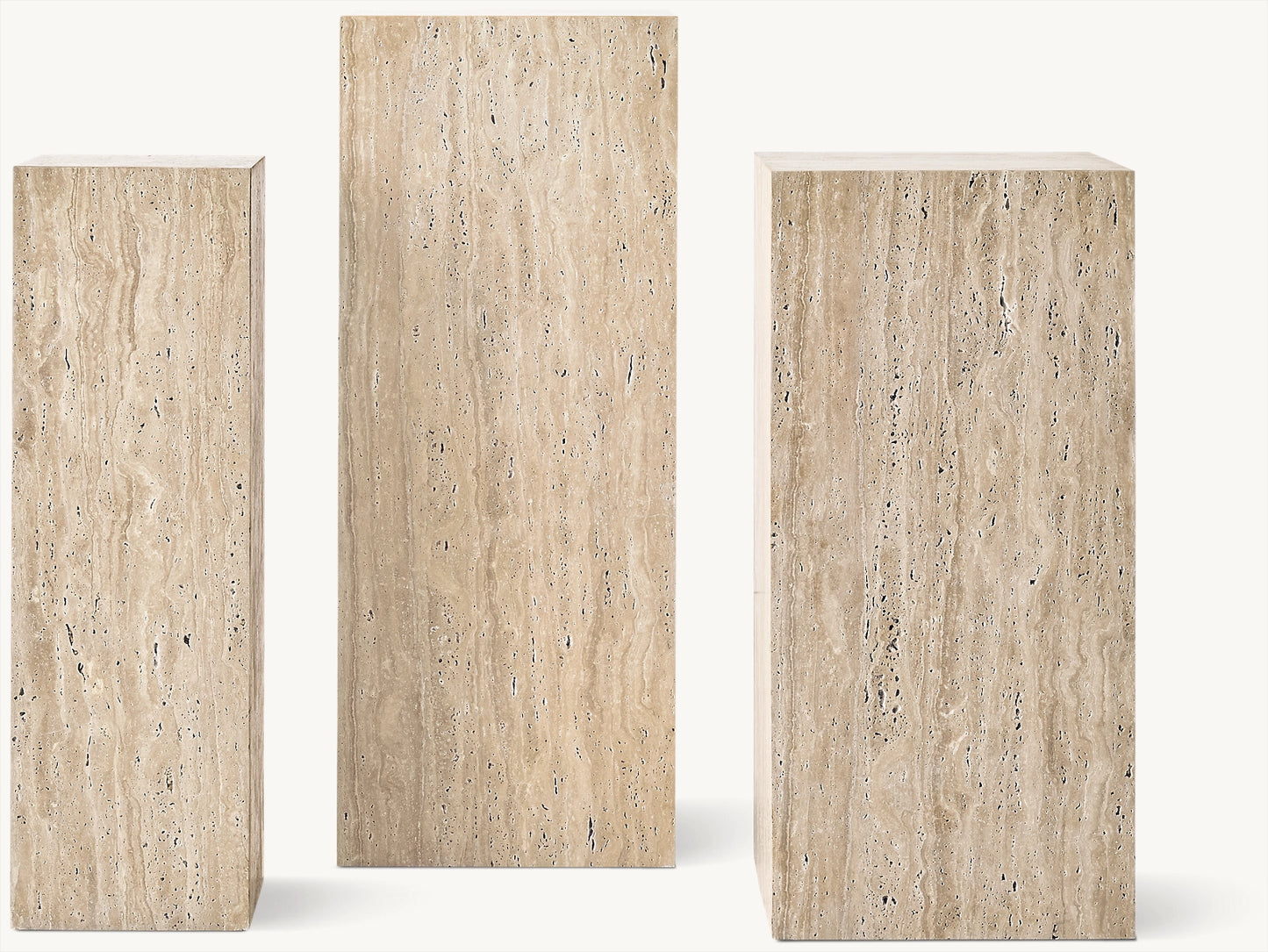 Natural Travertine Pedestal Table