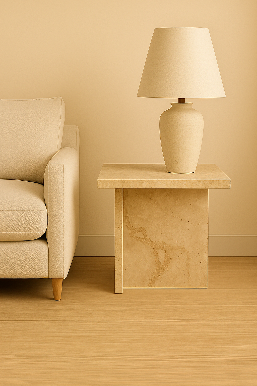 Alta Travertine Side Table