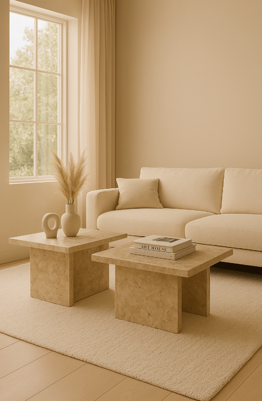 Vera Travertine Coffee Table