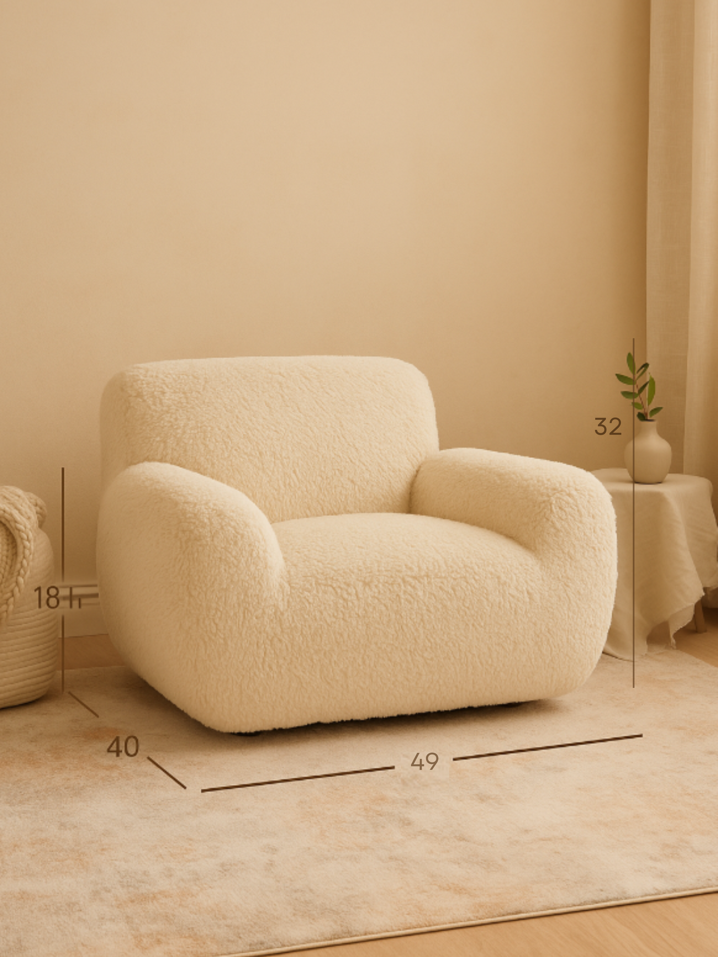 Summit Faux Mongolian Sherpa Chair