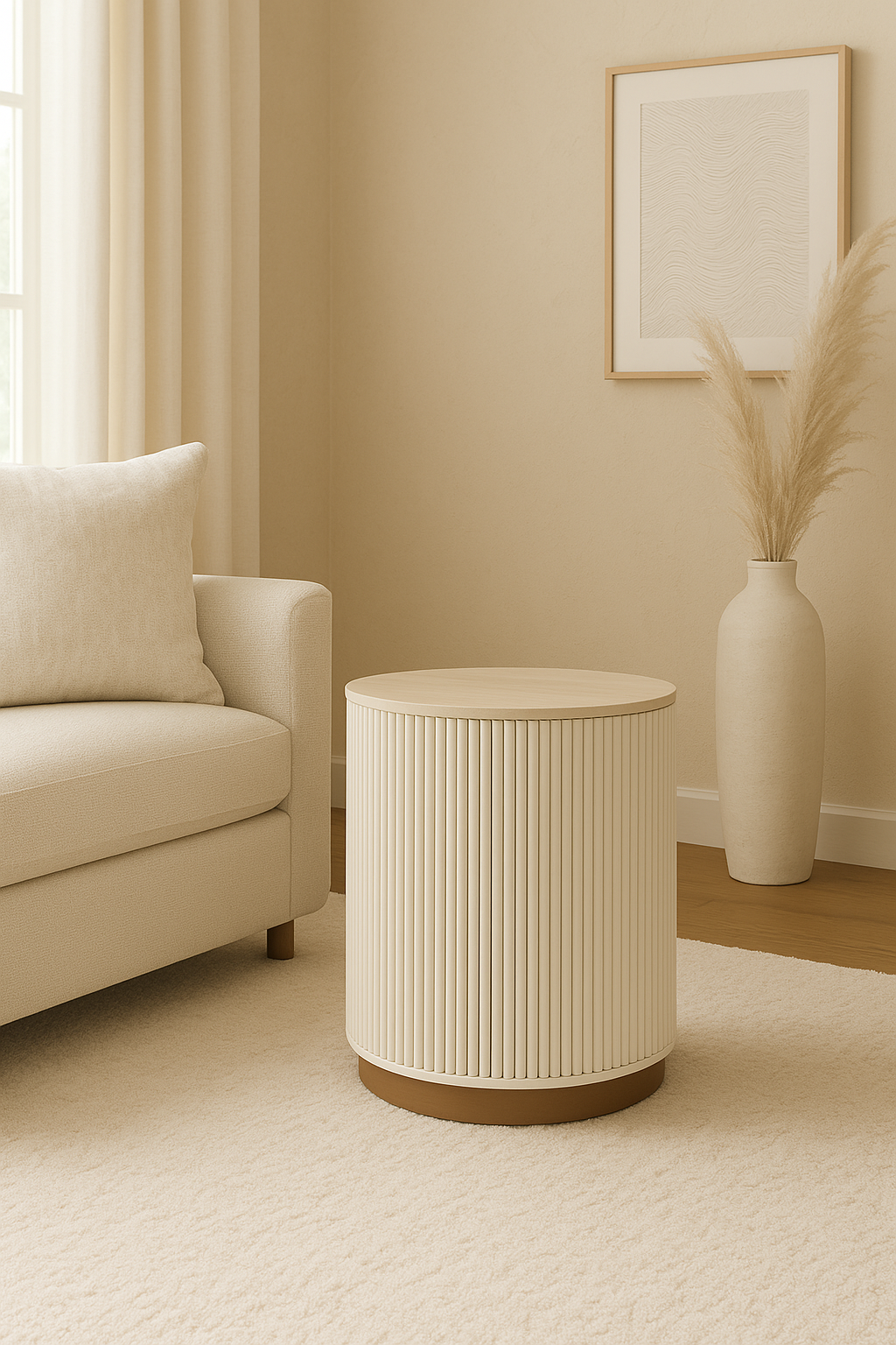Cove side table with storage