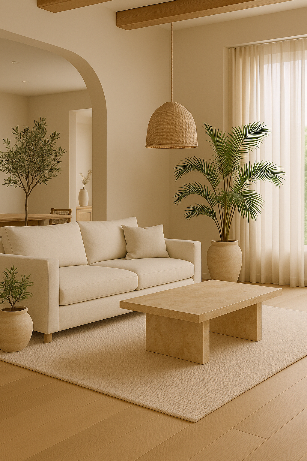 Terra Mesa Travertine Coffee Table