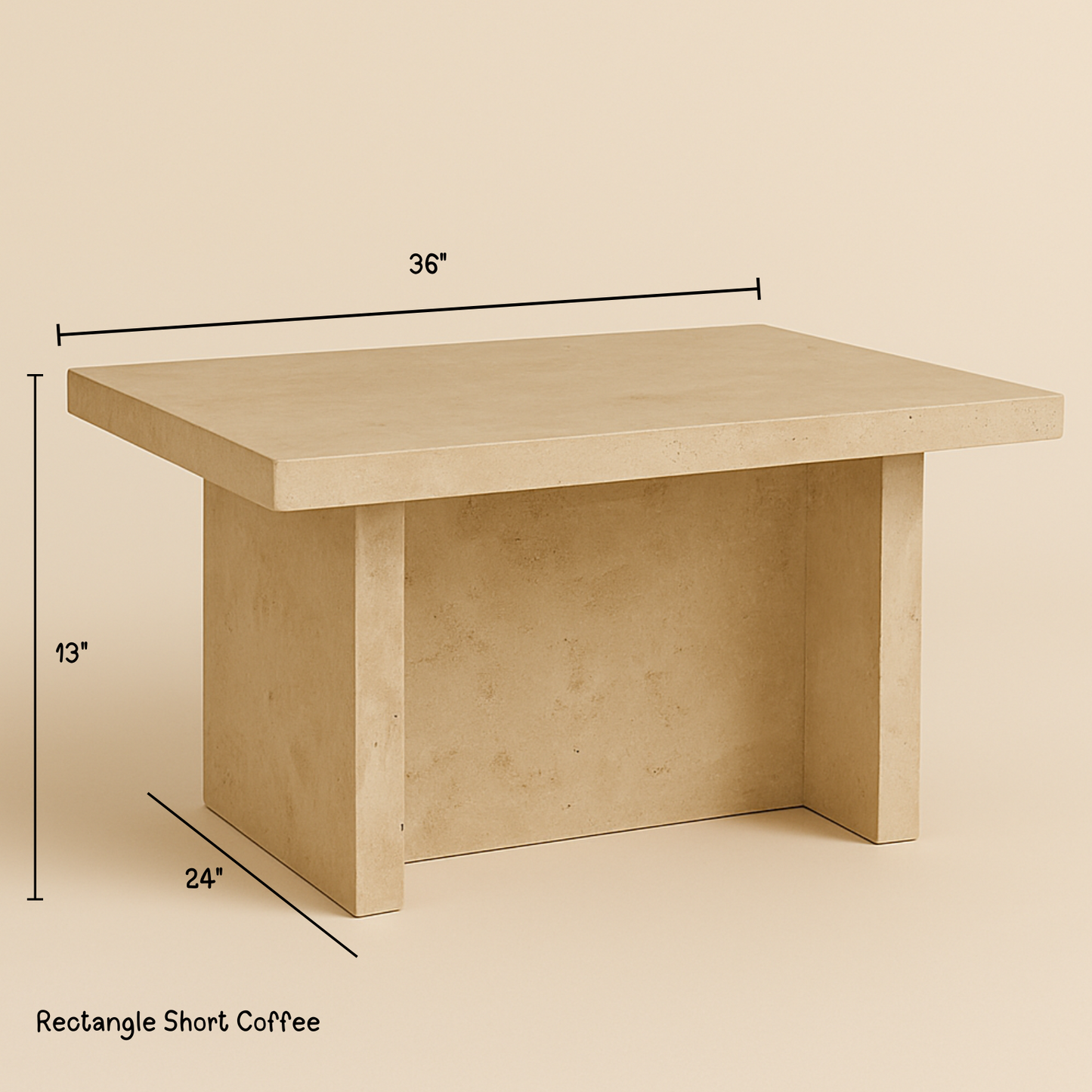 Terra Mesa Travertine Coffee Table